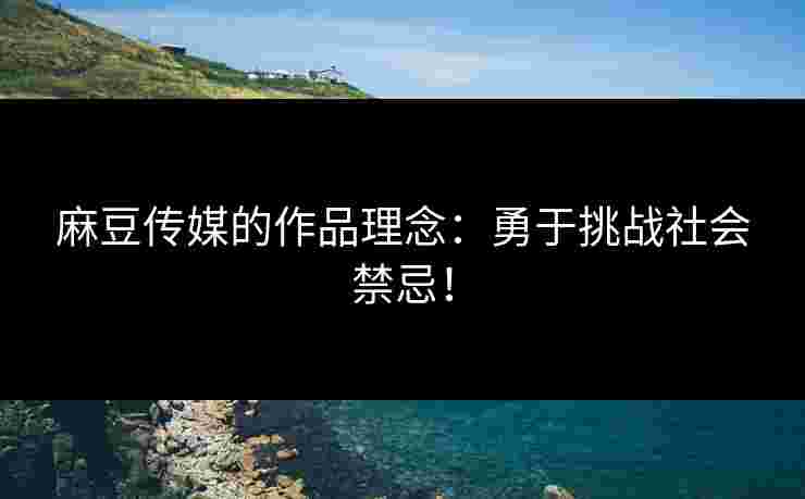 麻豆传媒的作品理念：勇于挑战社会禁忌！